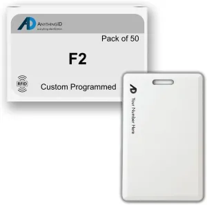 Custom Same Day 37 Bit Clamshell Cards Compatible with F2 125 kHz Proximity Readers (50 Pack) | Replaces HID 1326 ProxCard II - Choose Your Facility and Range
