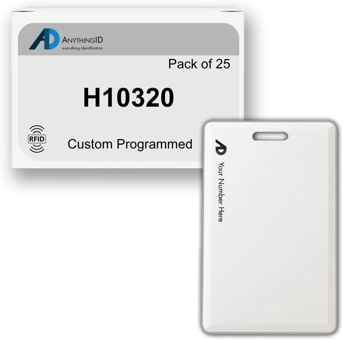 Custom Same Day 37 Bit Clamshell Cards Compatible with H10320 125 kHz Proximity Readers | Replaces HID 1326 ProxCard II - Choose Your Facility and Range (25)