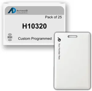 Custom Same Day 37 Bit Clamshell Cards Compatible with H10320 125 kHz Proximity Readers | Replaces HID 1326 ProxCard II - Choose Your Facility and Range (25)