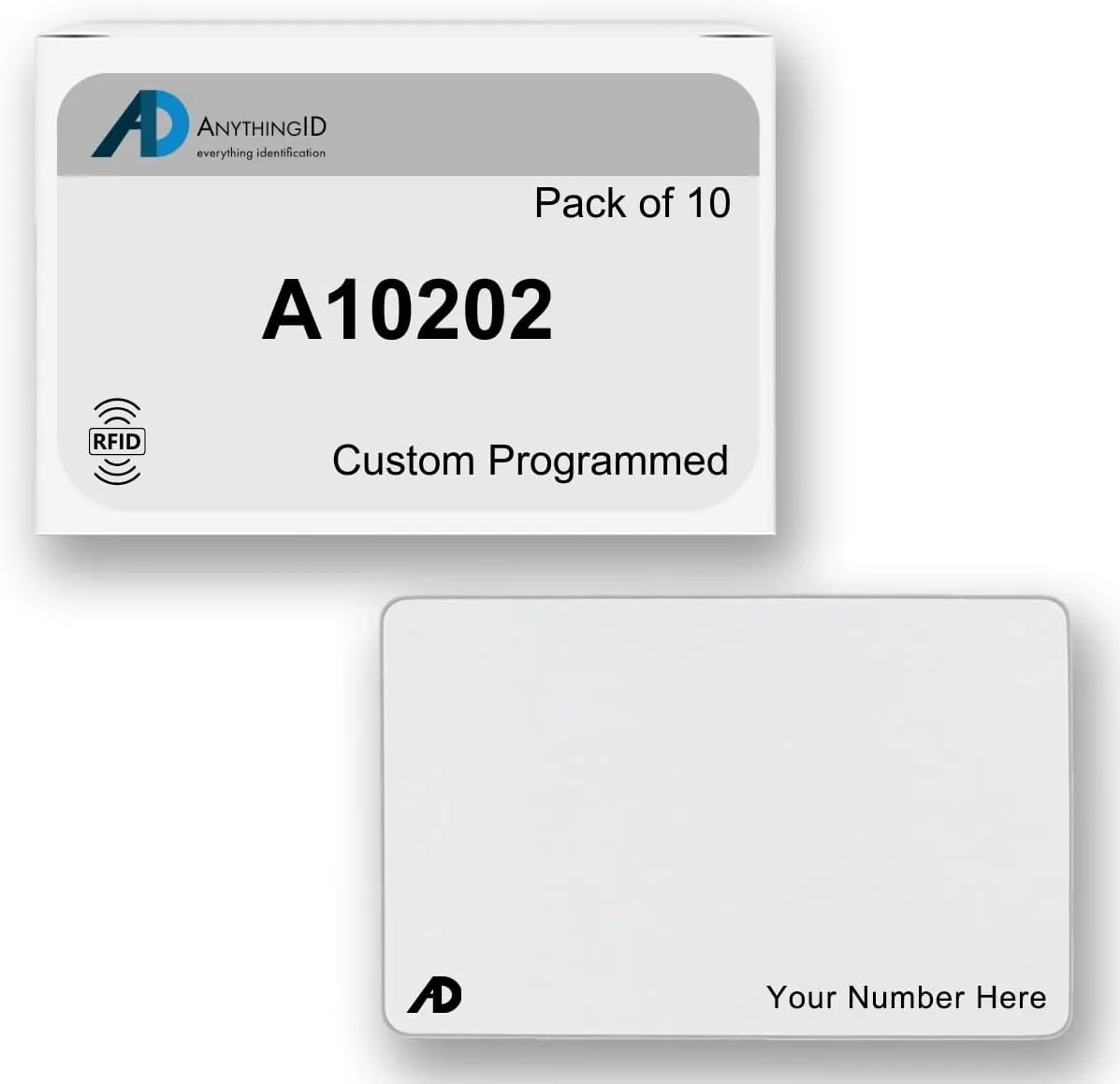 Custom Same Day 37 Bit Printable PVC Prox Cards Compatible with A10202 125 kHz Proximity Readers (10 Pack) | Replaces HID 1386 ISOProx II - Choose Your Facility and Range