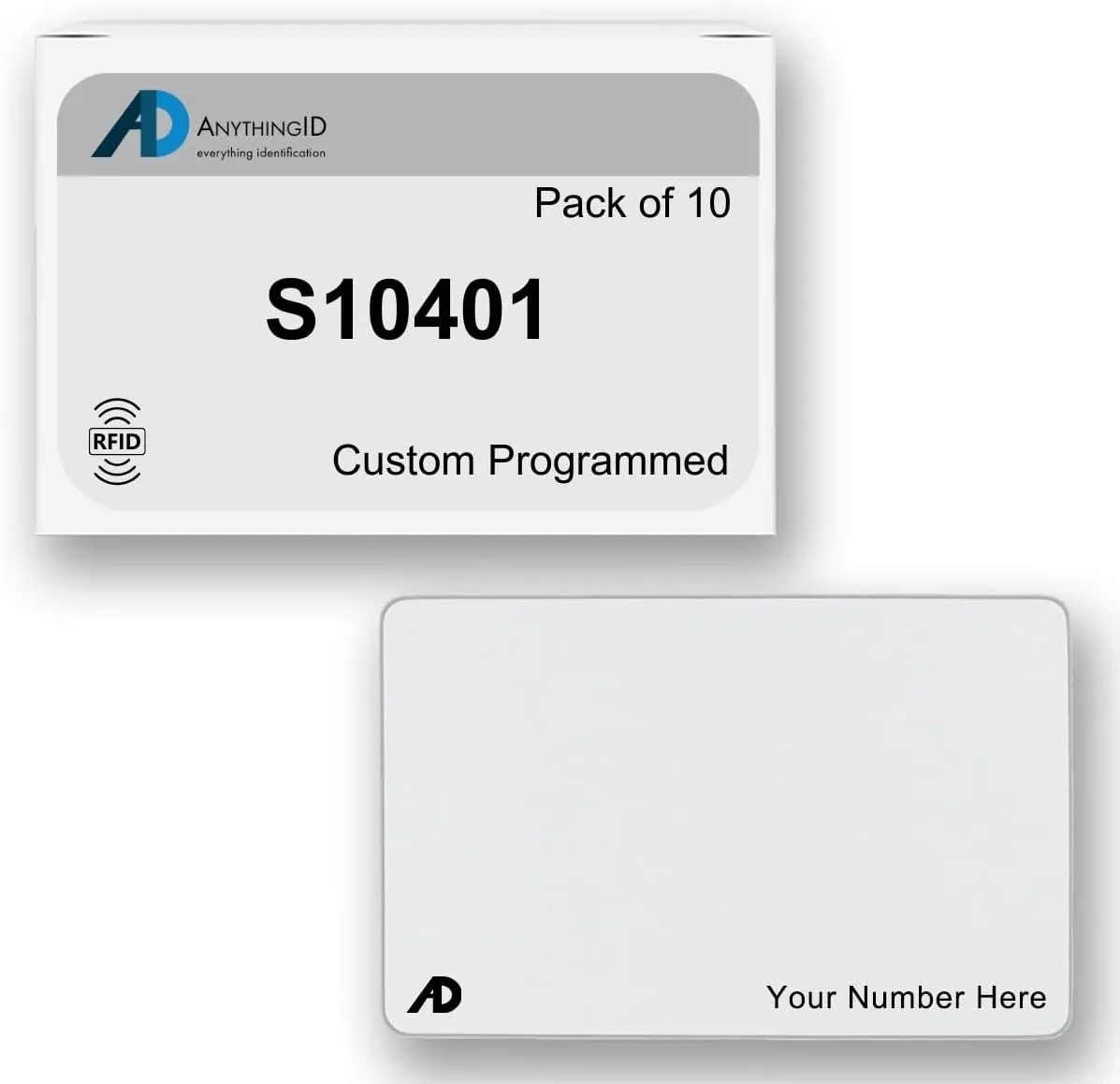 Custom Same Day 37 Bit Printable PVC Prox Cards Compatible with S10401 125 kHz Proximity Readers (10 Pack) | Replaces HID 1386 ISOProx II - Choose Your Facility and Range