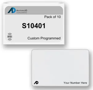 Custom Same Day 37 Bit Printable PVC Prox Cards Compatible with S10401 125 kHz Proximity Readers (10 Pack) | Replaces HID 1386 ISOProx II - Choose Your Facility and Range