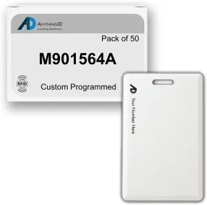 Custom Same Day 40 Bit Clamshell Cards Compatible with M901564A 125 kHz Proximity Readers (50 Pack) | Replaces HID 1326 ProxCard II - Choose Your Facility and Range