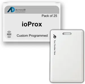 Custom Same Day 64 Bit Clamshell Cards Compatible with ioProx 125 kHz Proximity Readers (25 Pack) | Replaces HID 1326 ProxCard II - Choose Your Facility and Range