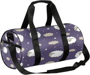 Cute Animal Sheep Print Sports Gym Bag Duffel Bags Workout Lightweight Shoulder Weekender Bag Travel Duffel Bag for Men Women(Sheep)