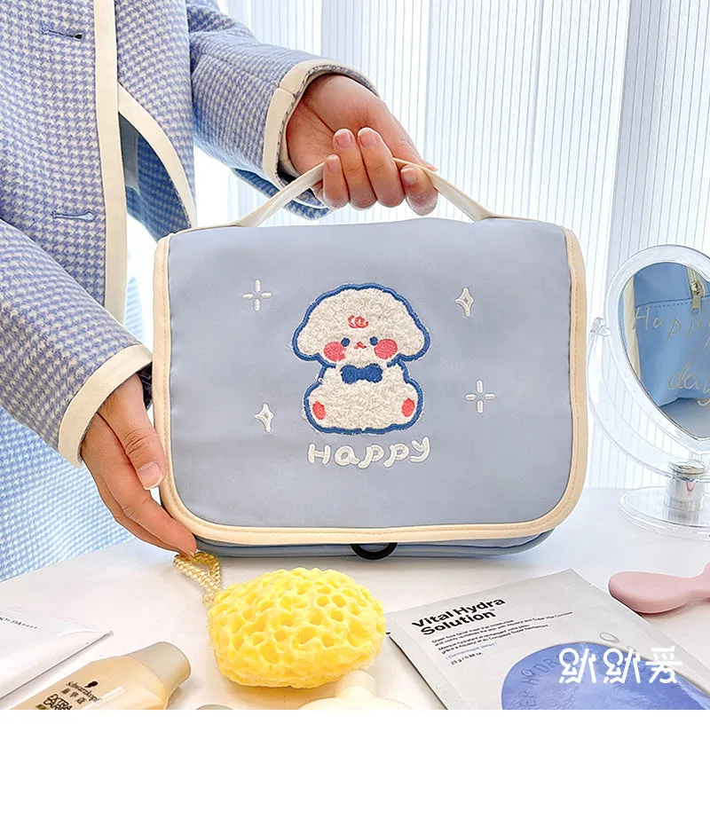 Cute Embroidered Waterproof Cosmetic Bag