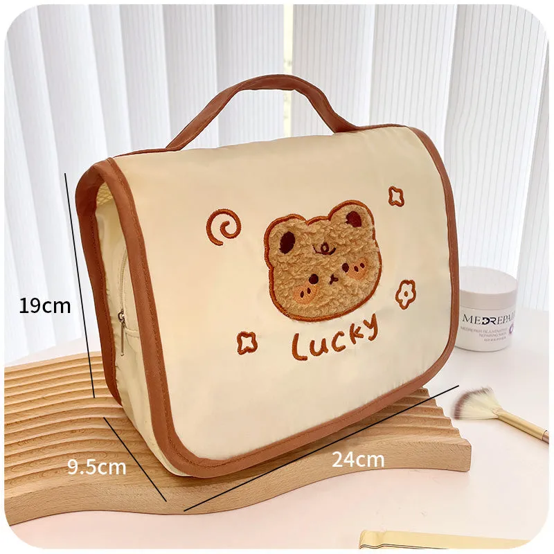 Cute Embroidered Waterproof Cosmetic Bag