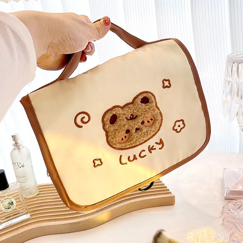 Cute Embroidered Waterproof Cosmetic Bag