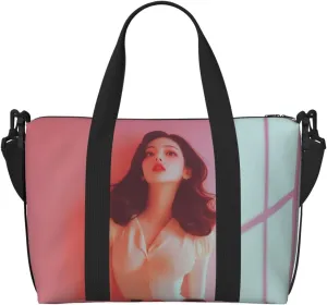cute girl print Travel Duffel Bag, Sports Tote Gym Bag, Swim Pool Bag Large Shoulder Tote Bag for Beach Weekender