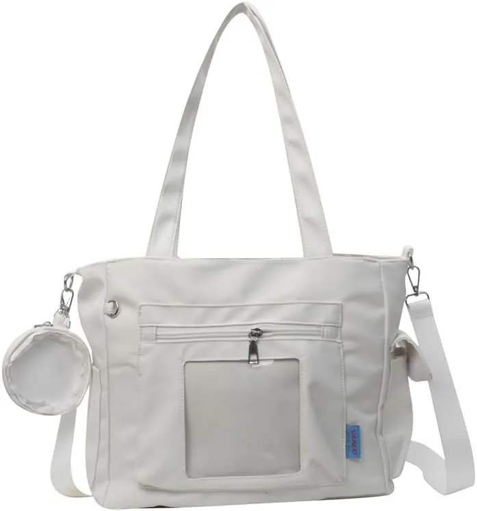 Cute Handbag Crossbody Bag Women, Aesthetic Y2K Shoulder Handbags Fashion Top Handle Bag Women Trendy Tote Bag (creamy white)