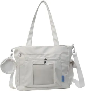Cute Handbag Crossbody Bag Women, Aesthetic Y2K Shoulder Handbags Fashion Top Handle Bag Women Trendy Tote Bag (creamy white)