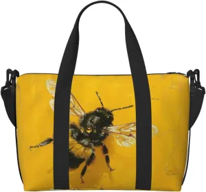 cute honey bee print Travel Duffel Bag, Sports Tote Gym Bag, Swim Pool Bag Large Shoulder Tote Bag for Beach Weekender