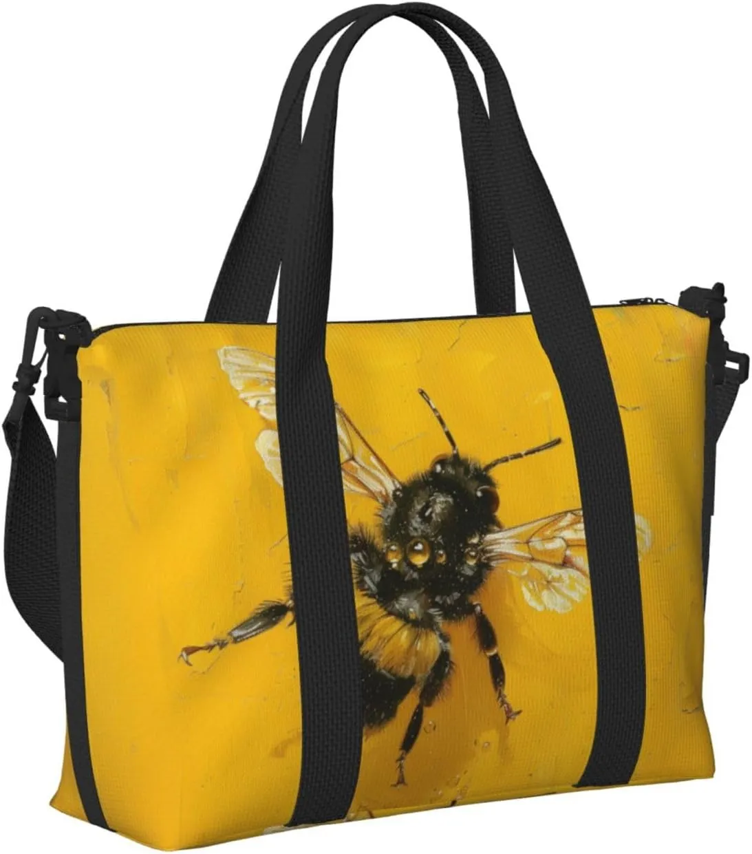 cute honey bee print Travel Duffel Bag, Sports Tote Gym Bag, Swim Pool Bag Large Shoulder Tote Bag for Beach Weekender
