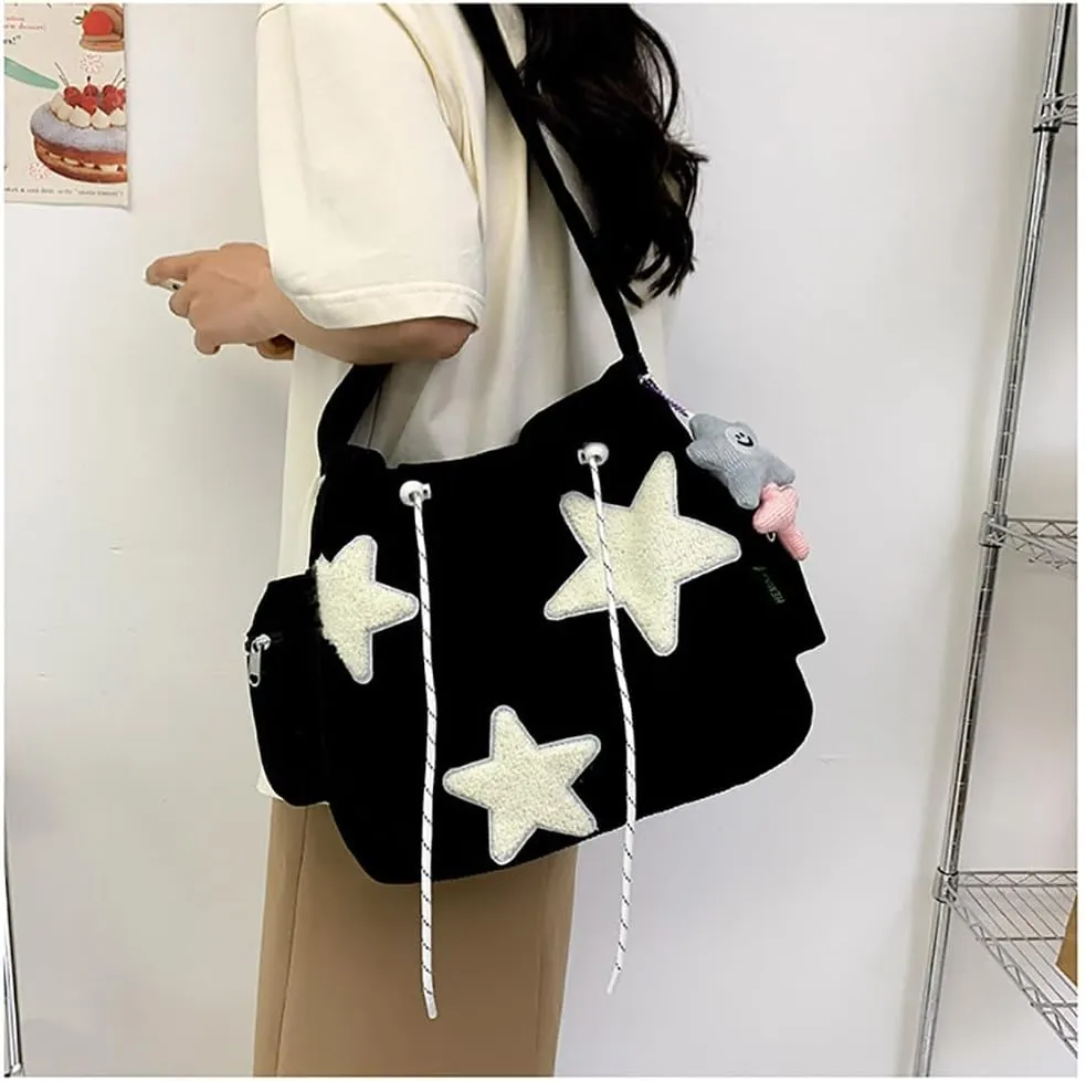 Cute Messenger Bag Y2K Crossbody Bag Cute Tote Bags for Women Kawaii Star Purse Aesthetic Shoulder Bag