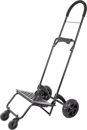 dbest products Trolley Dolly Rover, 4 Wheeled Push Folding Utility Cart Hand Truck Platform Swivel Wheels Garden Lightweight Luggage Carretilla de Carga Plegable