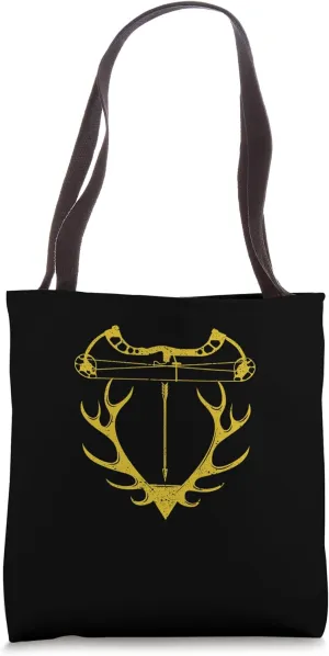 Deer Skull Compound Bow Elk Hunting Archery Hunter Archer Tote Bag