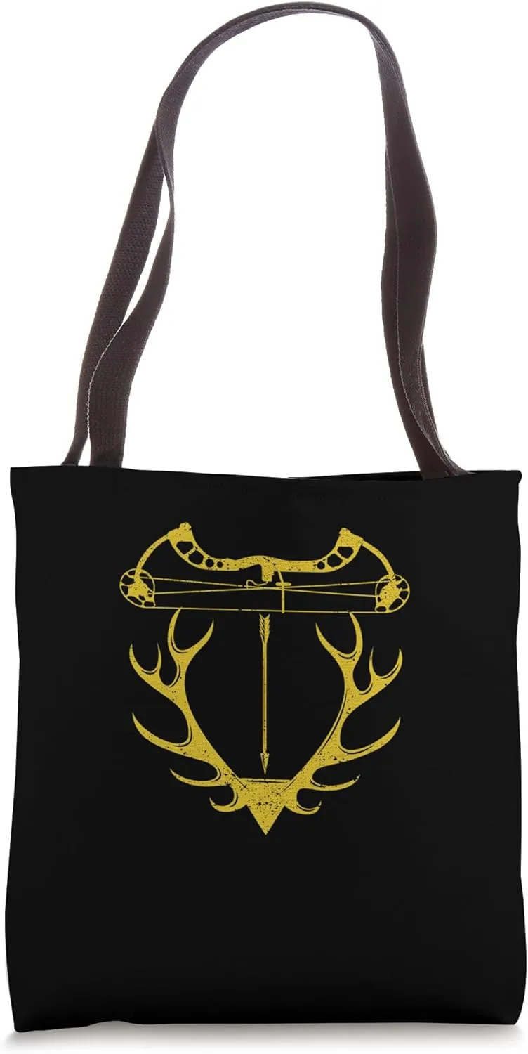 Deer Skull Compound Bow Elk Hunting Archery Hunter Archer Tote Bag