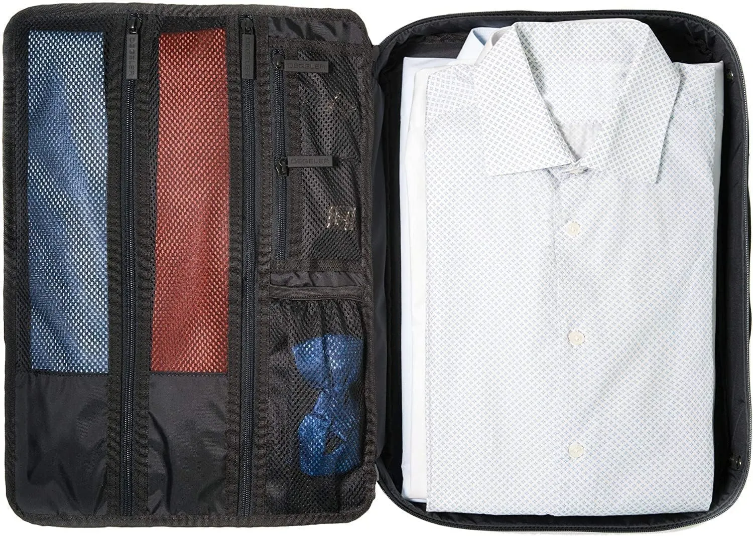 DEGELER® Shirt Bag for crease & wrinkle-free traveling with dress shirts & blouses – Garment bag & Packing Organizer for carry-on luggage accessory – grey