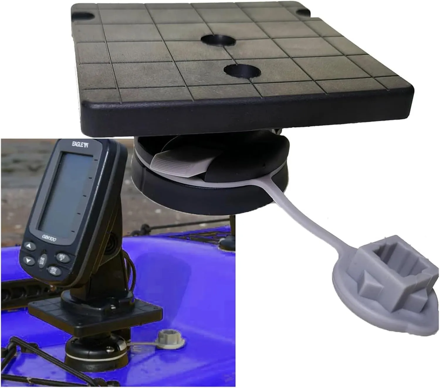 DIY Rotating Platform Yacht GPS Electronic Dinghy Accessories Fish Detector Sailboat Stand Fishfinder Mount