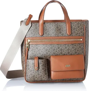 DKNY Zyon Messenger Tote Bag, Mocha/Caramel