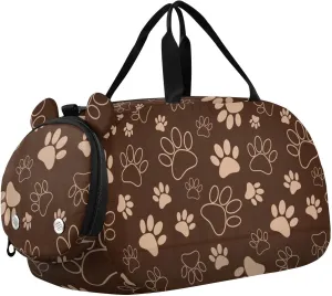 Dog Paw Animal Print Duffel Bags for Boys Small Gym Bags for Teens Dance Bag for Girls
