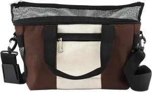 Doggles Dog Carrier Hemp Messenger Bag, Large, Off White / Brown