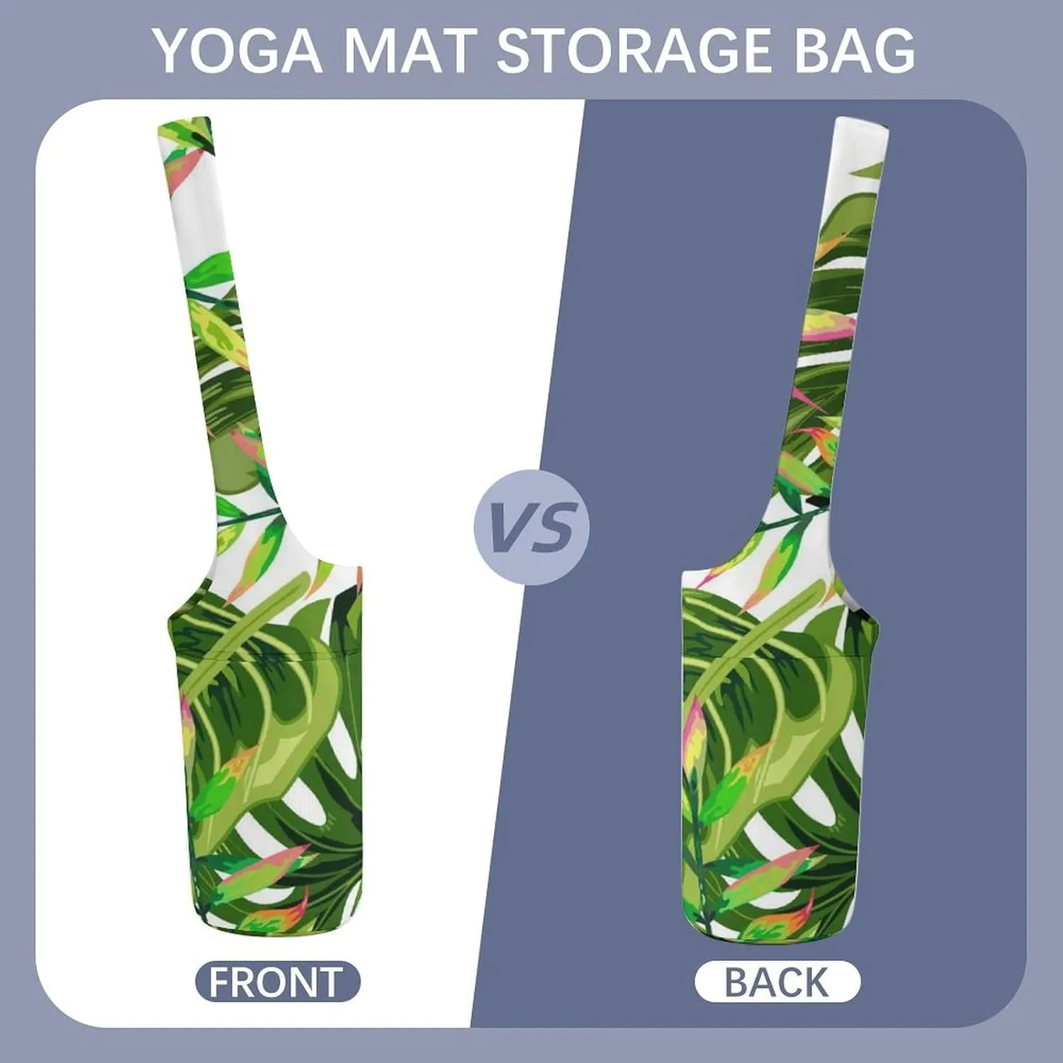 Donnapink Yoga Mat Bag, Canvas Storage Bag with Pocket Shoulder Strap, Fashion Mat Bag