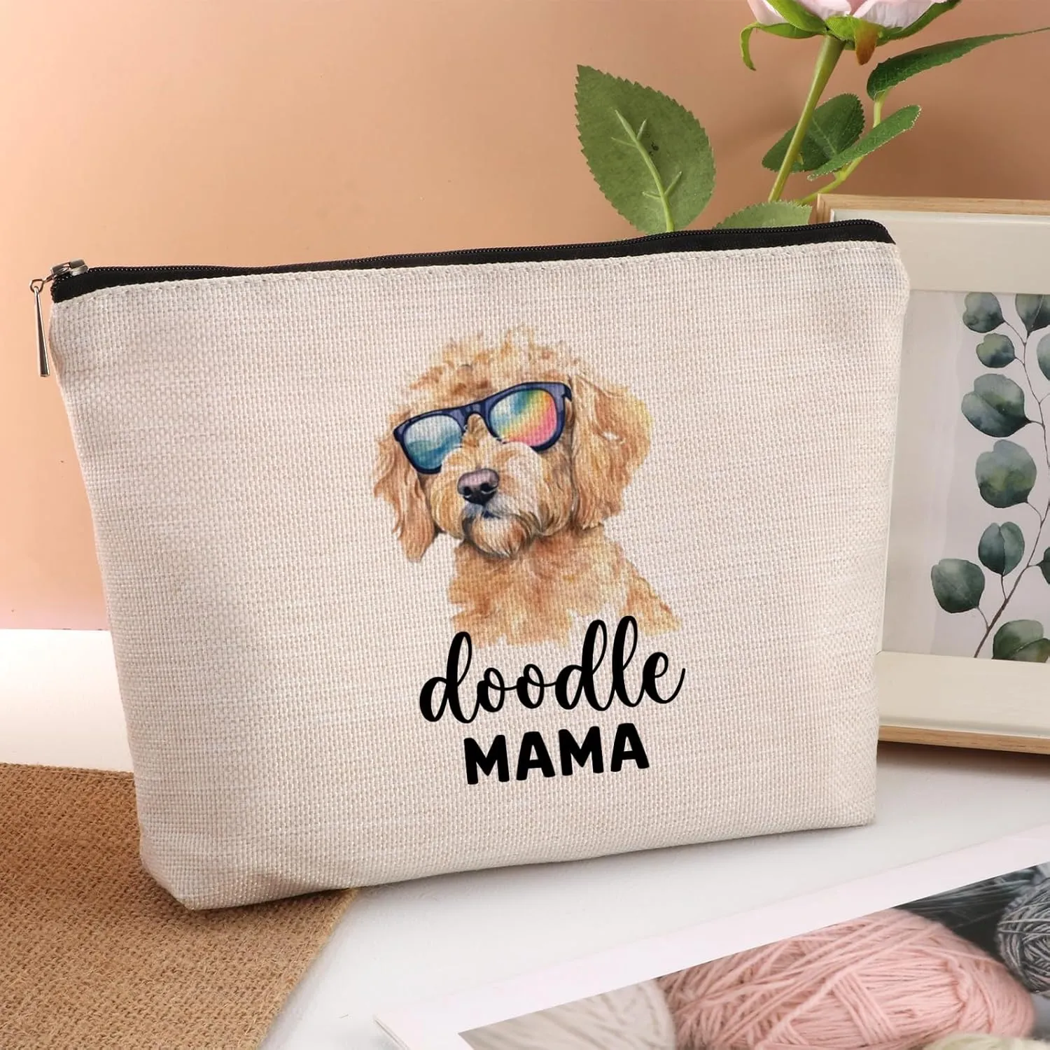 Doodle Mom Gifts Makeup Bag Goldendoodle Dog Mama Labradoodle Gifts Birthday Christmas Friendship Gift for Women Animal Lovers Friend Mom Travel Pouch Cosmetic Bag