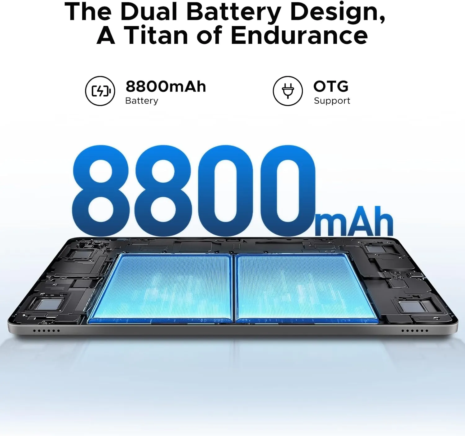 DOOGEE T36(2025) Android 15 Tablet,12 inch Tablet 20GB 256GB/2TB Expand Octa-Core Gaming Tablets,8800mAh,FHD  Touchscreen with sim Card Slot,WiFi 5,Dual Camera,BT5.0,Widevine L1,Blue