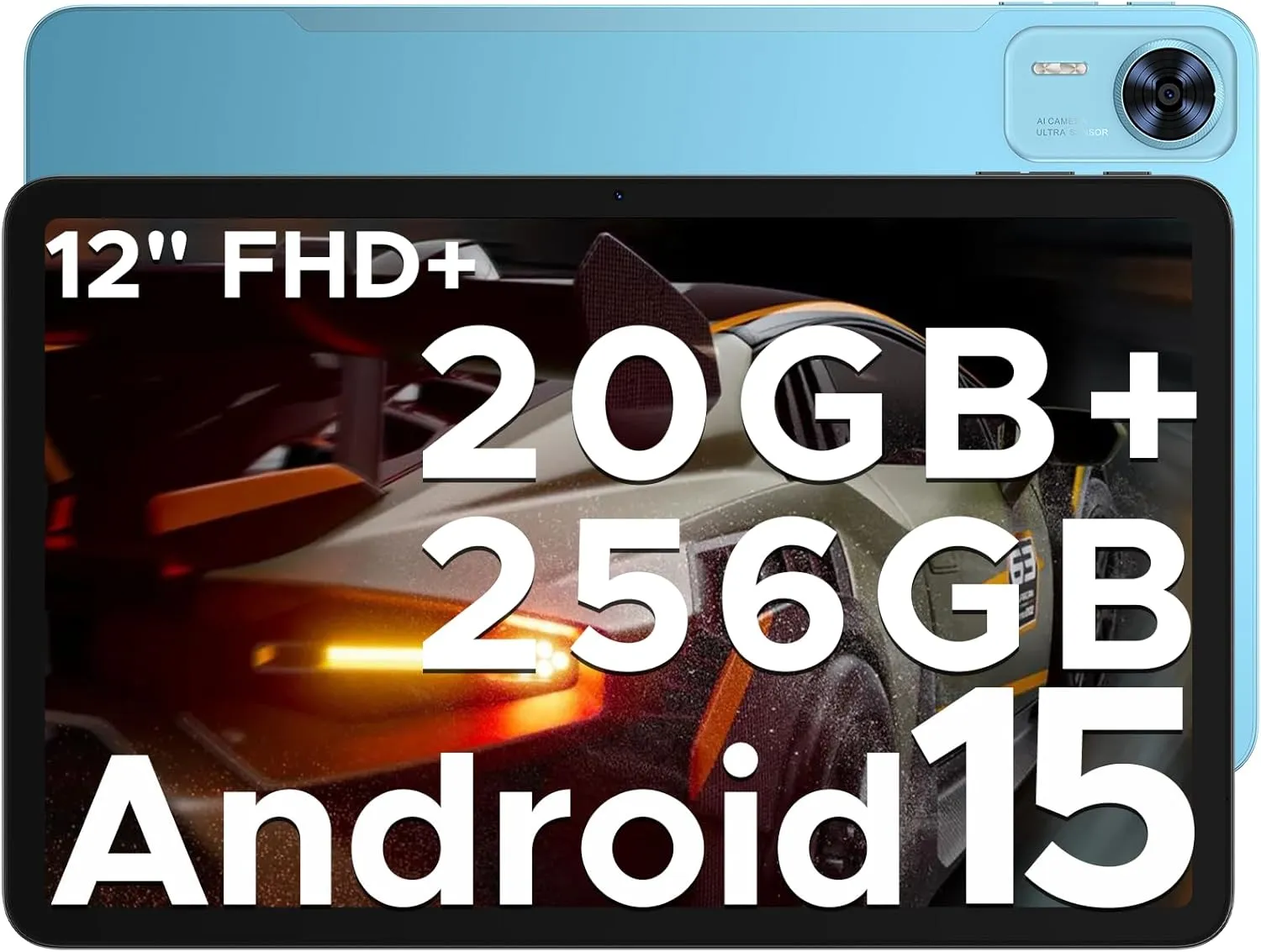 DOOGEE T36(2025) Android 15 Tablet,12 inch Tablet 20GB 256GB/2TB Expand Octa-Core Gaming Tablets,8800mAh,FHD  Touchscreen with sim Card Slot,WiFi 5,Dual Camera,BT5.0,Widevine L1,Blue
