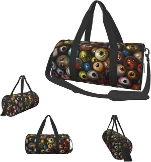 Duffle Bags Eye Balls Gym Bag for Men Women Waterproof Travel Duffle Bags Convertible Carry on Garment Bag for Travel Sports