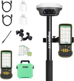 E1 Pro RTK GNSS Surveying Equipment, GNSS RTK GPS with IMU Rover Receiver, GPS RTK with Larger HD Color Screen and Handheld Collector, 1cm Accuracy, 60° Tilt Survey, 15km UHF Range