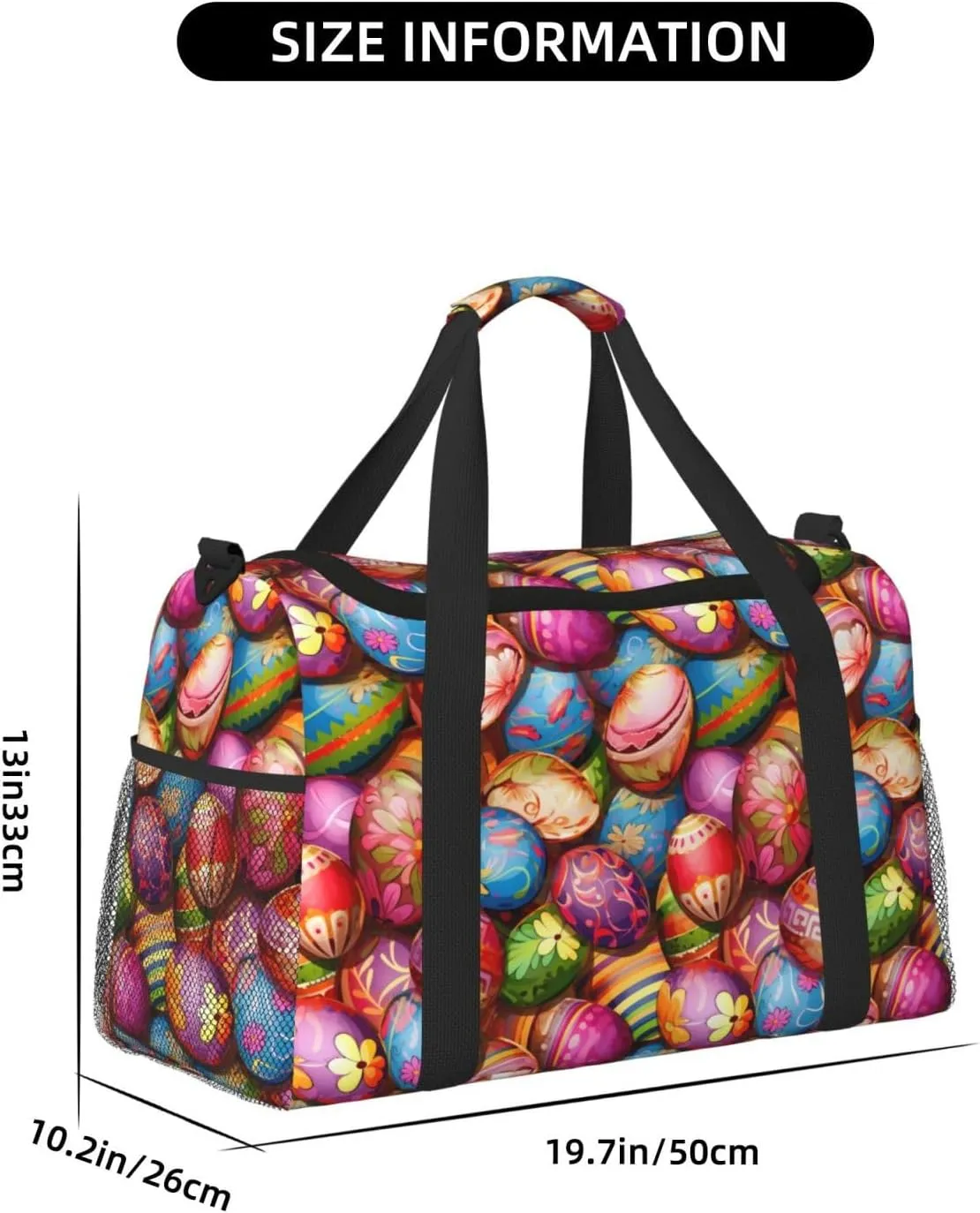 Easter Eggs Travel Weekender Overnight Bags Foldable Hand Travel Bag Sport Gym Duffel Bag For Men Women
