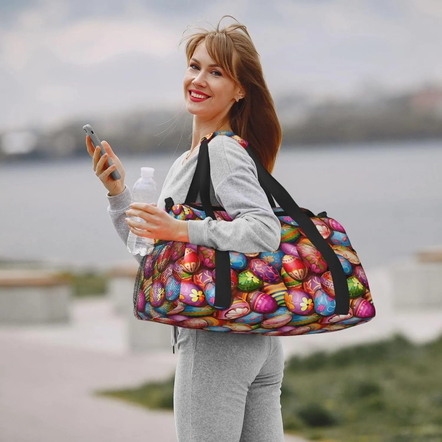 Easter Eggs Travel Weekender Overnight Bags Foldable Hand Travel Bag Sport Gym Duffel Bag For Men Women