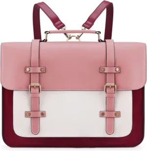 ECOSUSI Laptop Bag for Women Vegan Leather Messenger Bag Fashion Briefcase Backpack 15.6 inch Computer Satchel Bag