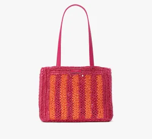 Eden Striped Crochet Large Tote
