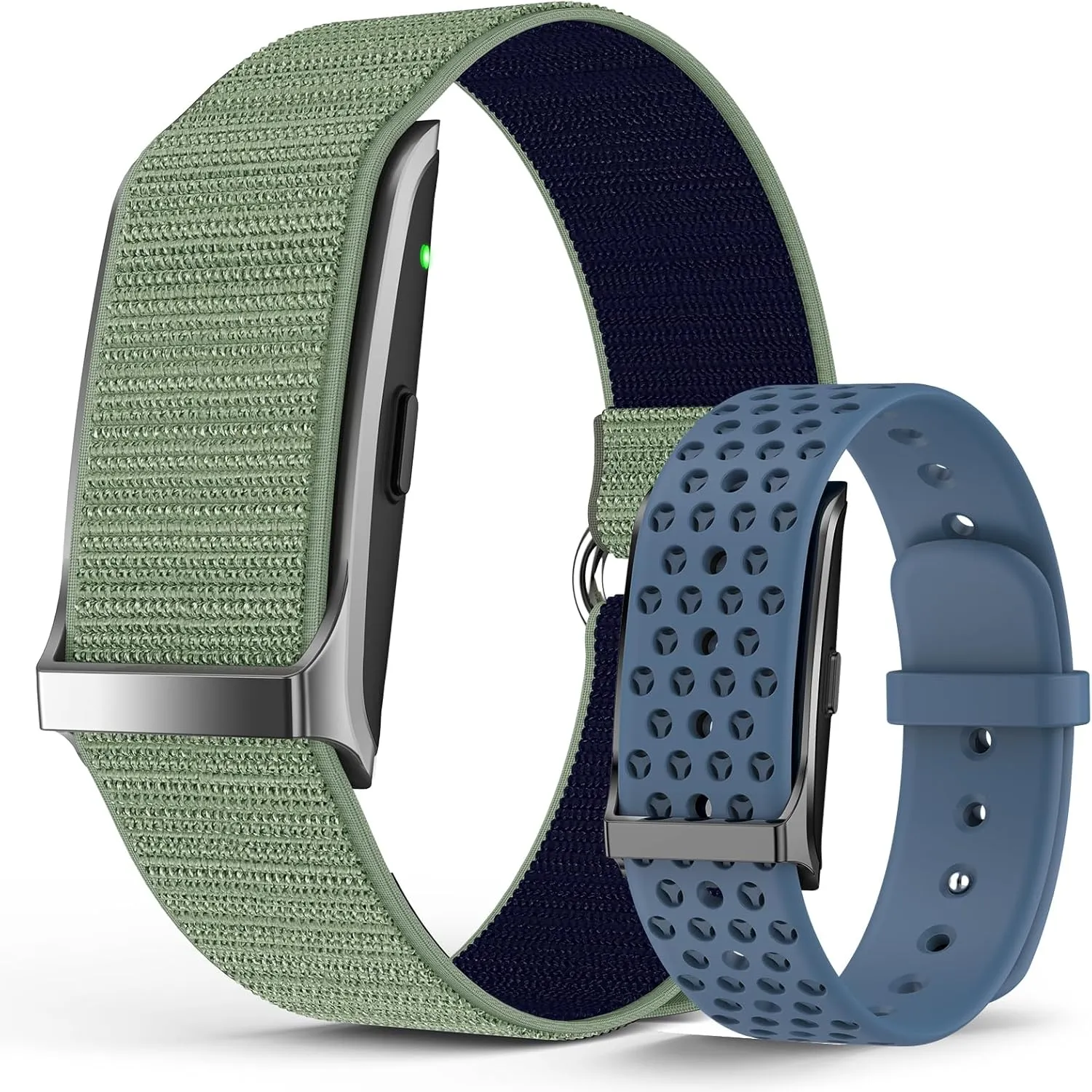 EGQINR Smart Bracelet, 24H Sleep Tracker, All-Day Continuous Heart Rate Blood Pressure Stress HRV Monitor, 120  Sport Modes Smart Wristband with Free APP 2 Bands