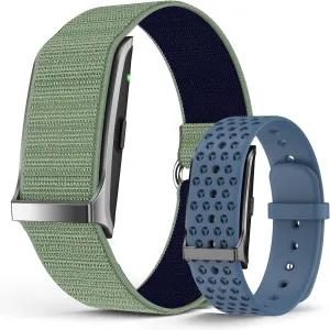 EGQINR Smart Bracelet, 24H Sleep Tracker, All-Day Continuous Heart Rate Blood Pressure Stress HRV Monitor, 120  Sport Modes Smart Wristband with Free APP 2 Bands