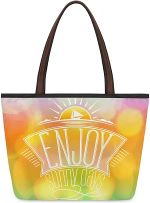 Enjoy Sunny Days Tote Bag for Women Womens Handbags Tote Bag for Work Shopping Travel Beach