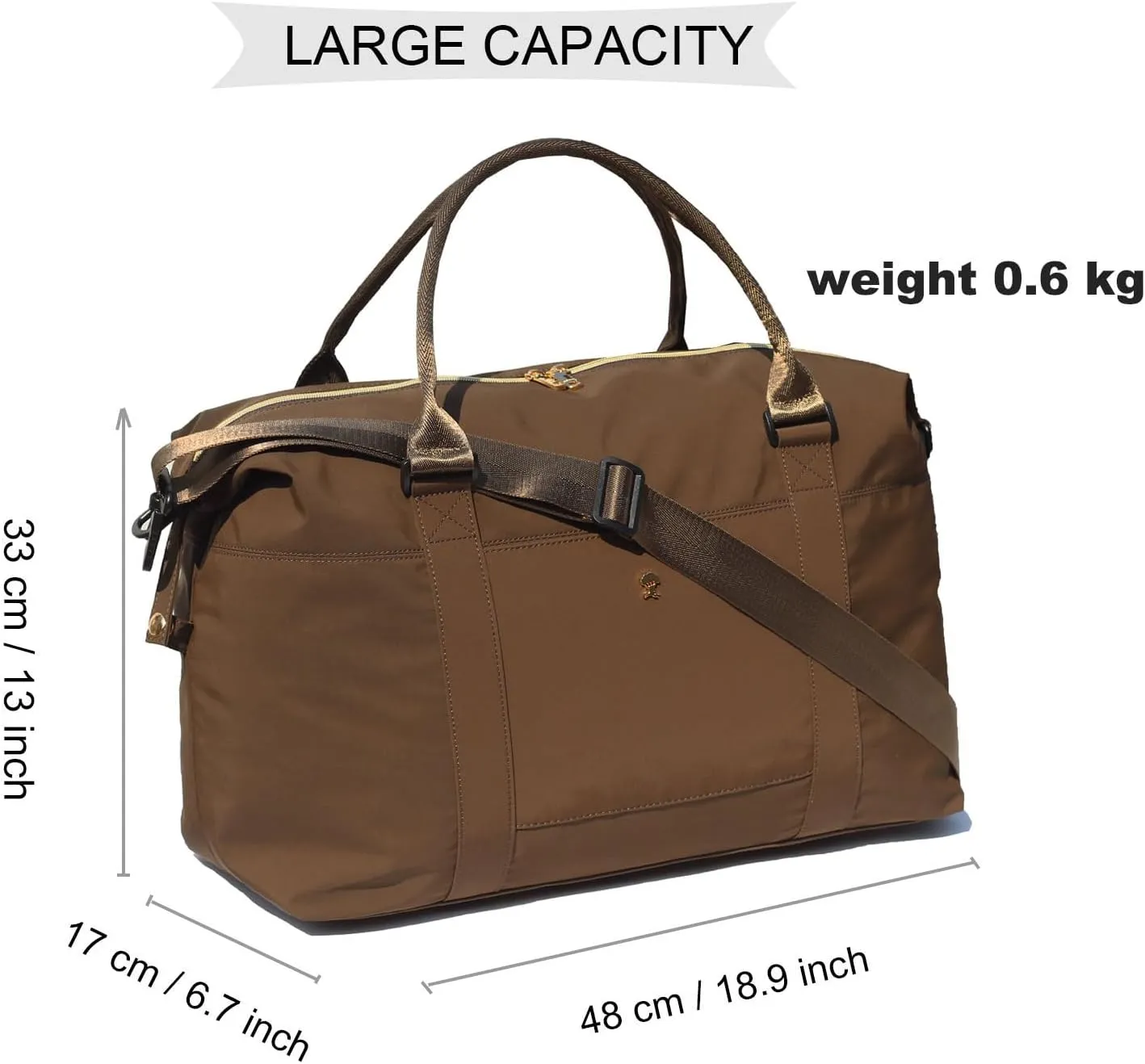 ESVAN Travel Tote Duffel Gym Bag,Weekender Overnight Carry-on Tote Crossbody Bag with Wet Pocket and Trolley Sleeve Upgraded