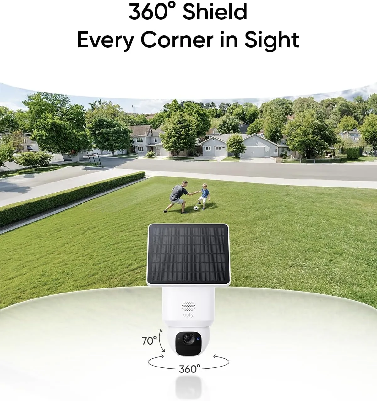 eufy Security SoloCam E30, 2-Cam Kit, Security Cameras Wireless Outdoor, Solar Camera Outdoor Wireless, 360° Pan, AI Tracking, 2K Clarity, No Monthly Fee