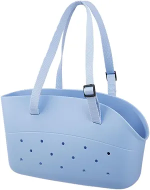 EVA Pet Bag Tote Bag Fashion Adjustable Shoulder Strap Waterproof and wear-Resistant Large Capacity Bag (Large, Sky Blue)