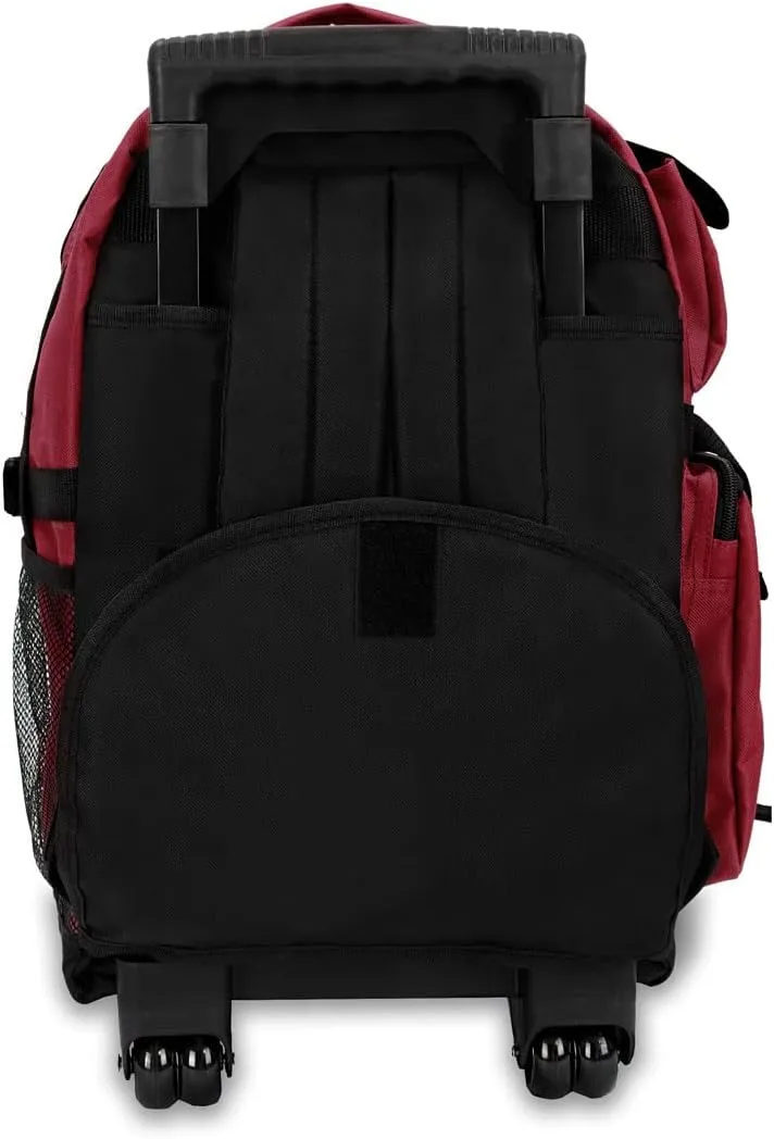 Everest 5045 Deluxe Wheeled Backpack, Burgundy, One Size