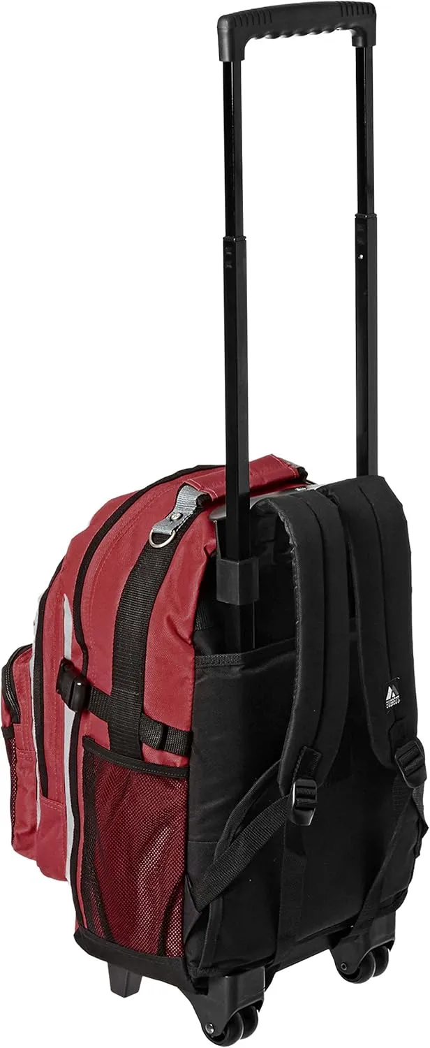 Everest 5045 Deluxe Wheeled Backpack, Burgundy, One Size