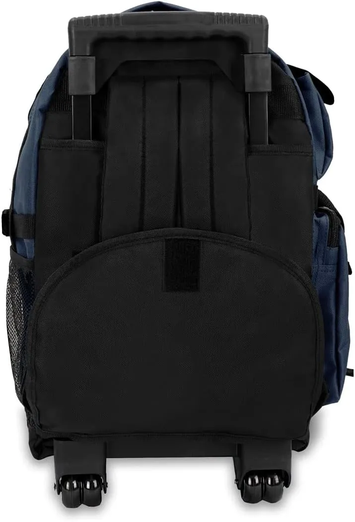 Everest Deluxe Wheeled Backpack, Navy/Gray/Black, One Size