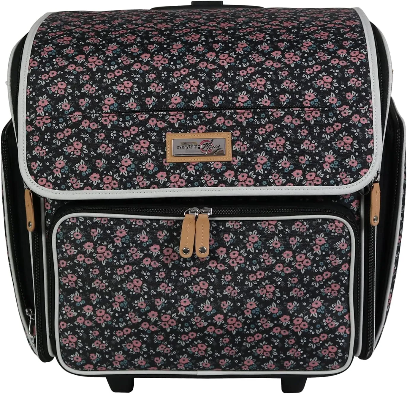 Everything Mary Wheeled Scrapbook Tote for Scrapbooking & Art - Travel Organizer Storage Bin for Paper, Glue, Tape