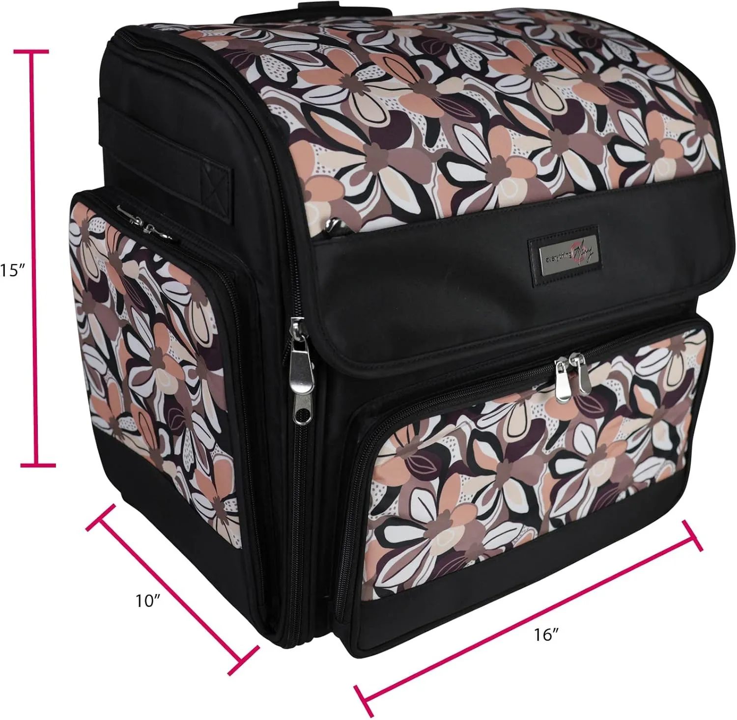 Everything Mary Wheeled Scrapbook Tote for Scrapbooking & Art - Travel Organizer Storage Bin for Paper, Glue, Tape