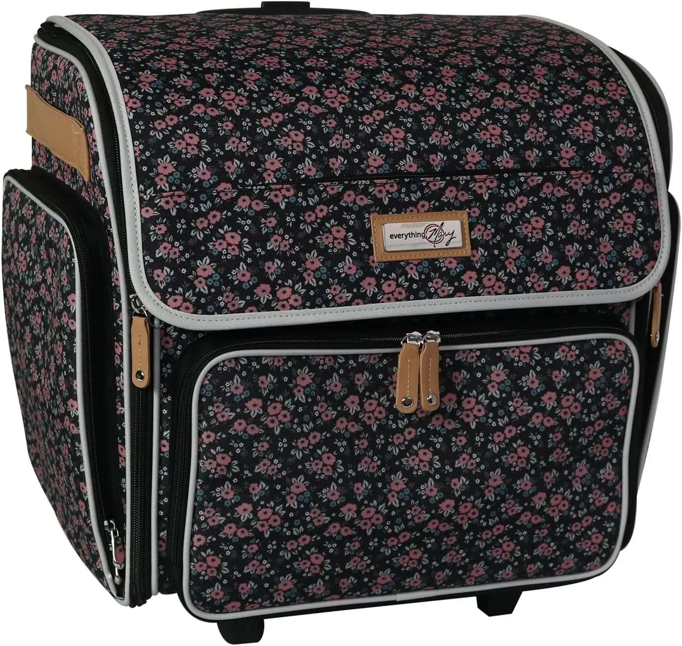 Everything Mary Wheeled Scrapbook Tote for Scrapbooking & Art - Travel Organizer Storage Bin for Paper, Glue, Tape
