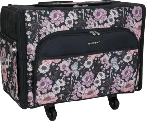 Everything Mary XL Rolling Flat Top Craft Tote Sewing Machine Case - Collapsible with Padded Interior, Top Pocket, and Spacious Storage for Accessories