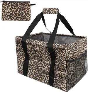 Extra Large Utility Tote Bag - Collapsible Tote with Wire Frame for Beach, Groceries, Travel - Includes 5x7 Bag